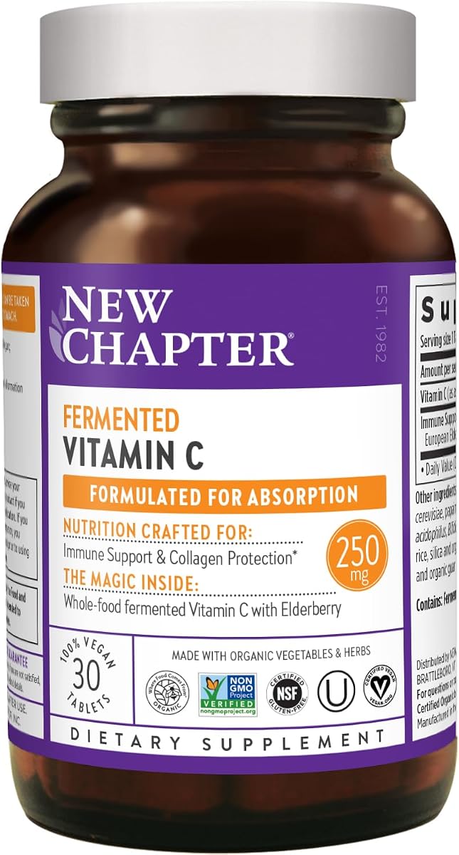 New Chapter Fermented Activated Vitamin C Capsules - 30 Pack