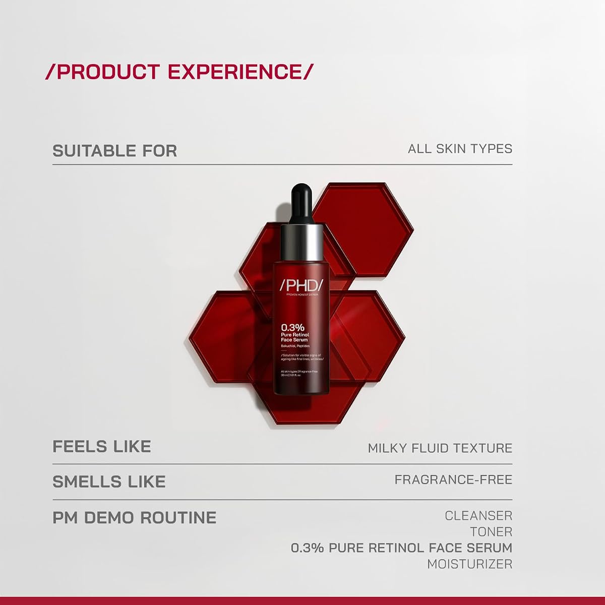 PHD 0.3% Pure Retinol Face Serum with Bakuchiol & Peptides - 30ml - Image 6