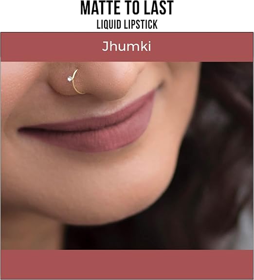 Nykaa Matte To Last Liquid Lipstick Jhumki 14 - 5ml - Image 3