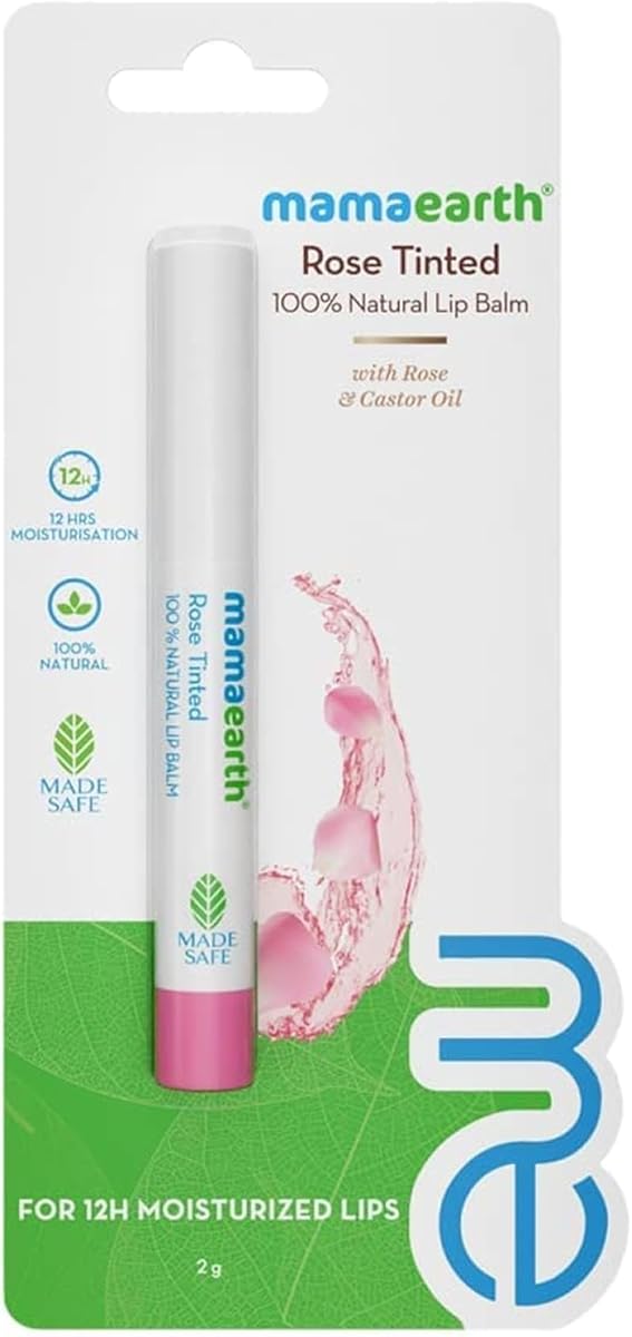 Mamaearth Rose Tinted Natural Lip Balm with Rose & Castor Oil - 2g - Image 3