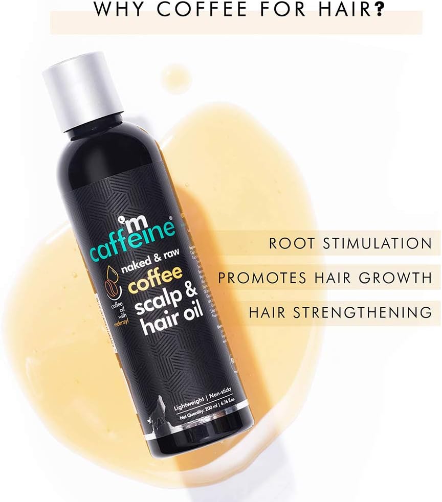 mCaffeine Naked & Raw Coffee Scalp & Hair Oil - Hair Treatment, 100ml - Image 2