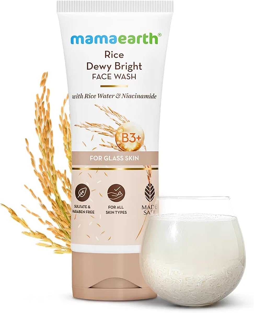 Mamaearth Rice Dewy Bright Face Wash - Rice Water & Niacinamide, 100ml - Image 2