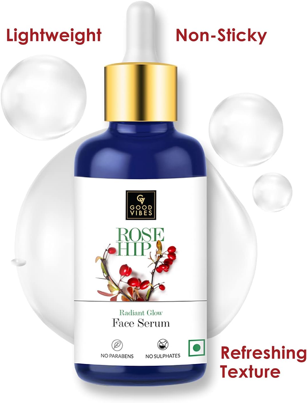 Good Vibes Rosehip Radiant Glow Face Serum - 30ml - Image 3