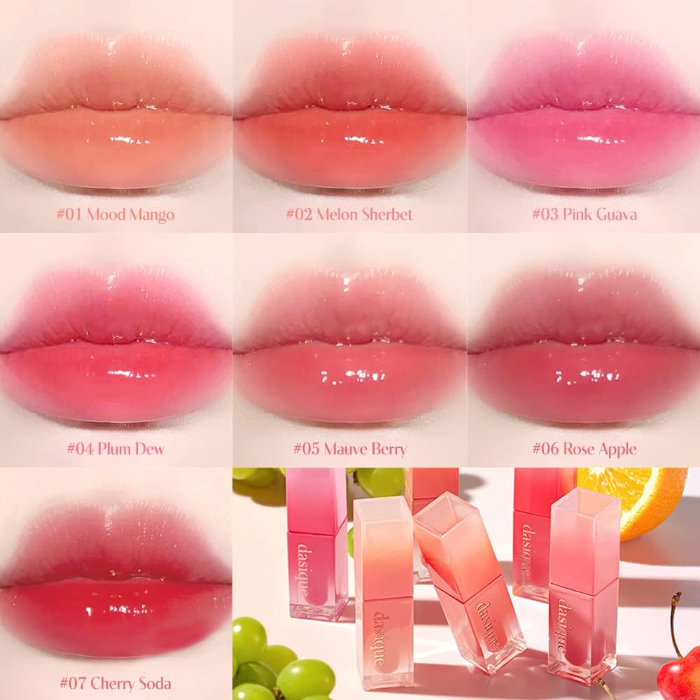 Dasique Juicy Dewy Tint - Cherry Soda, Vegan Glossy Lip Stain, 1 Unit - Image 5