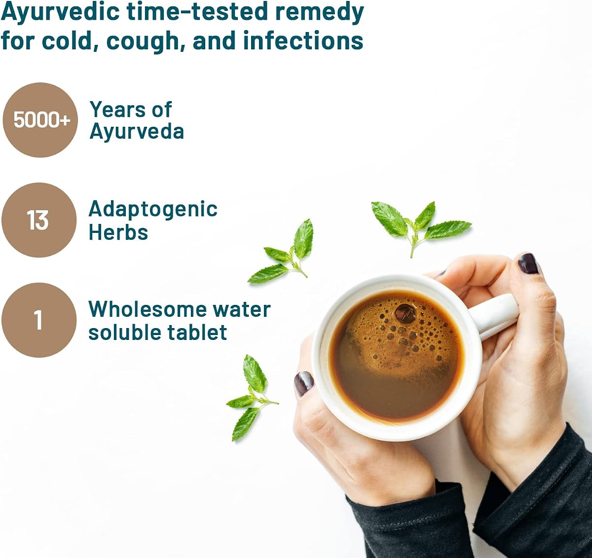 Wellbeing Nutrition Grandma's Kadha Herbal Immunity Booster Effervescent Tablets - Organic Ayurvedic Remedy - Image 5