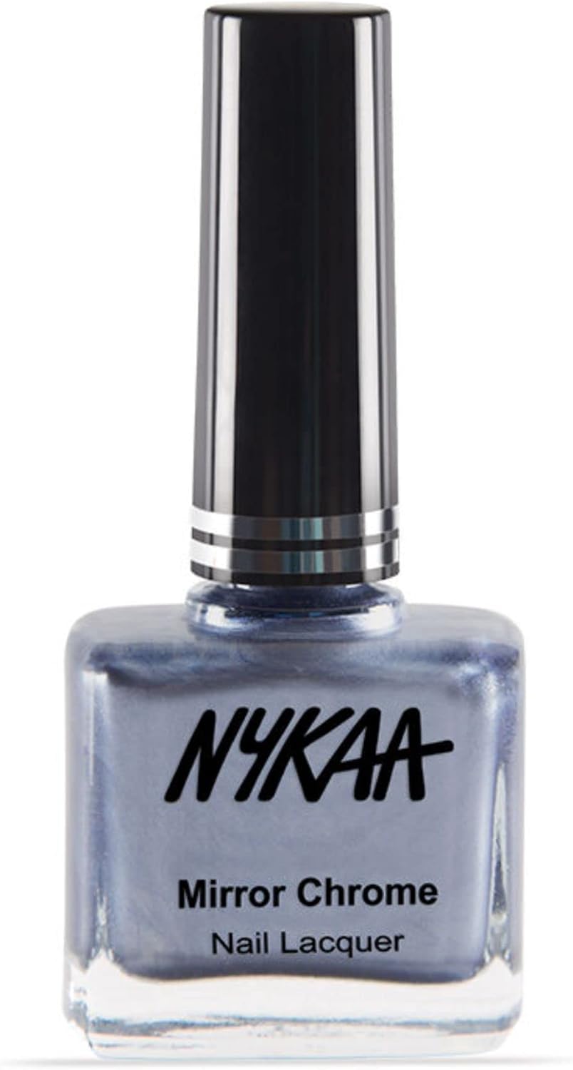Nykaa Mirror Chrome Nail Lacquer - Intergalactic Blue Shade No 161 - Image 4