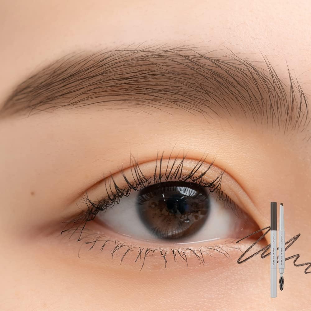 Rom&Nd Han All Flat Brow - Gentle Brown Dual-Sided Pencil, Natural Makeup, Korean Cosmetic - Image 2