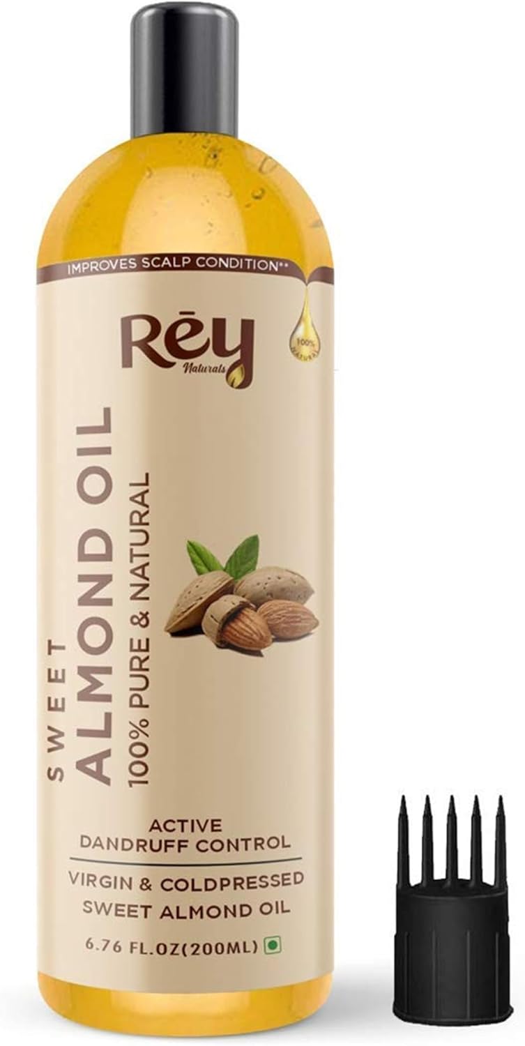 ReyNaturals Cold Pressed Castor & Sweet Almond Oil for Hair & Skin - 200ml
