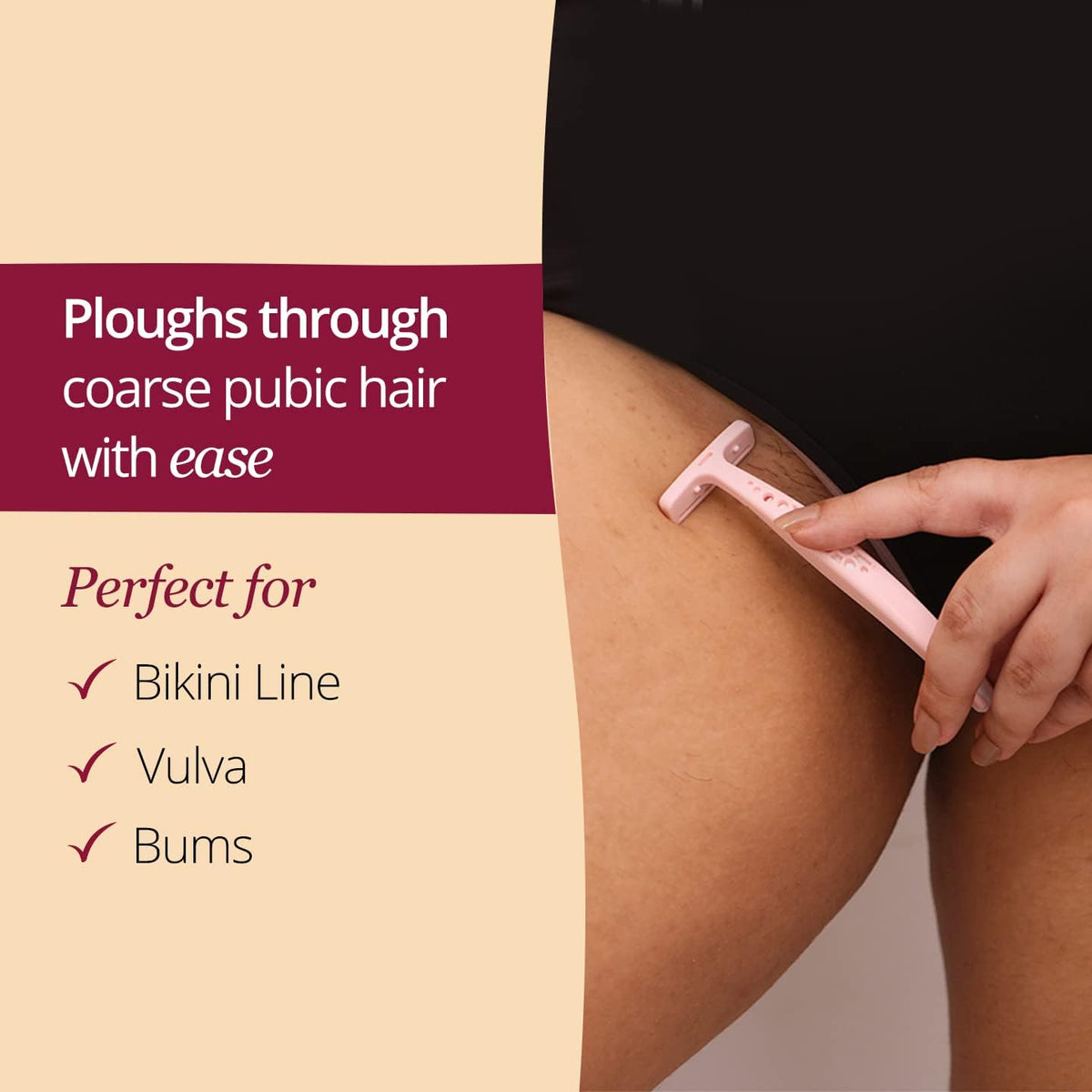 Carmesi Bikini Razor - Feminine & Intimate Care Tool, Precise Shave - Image 2