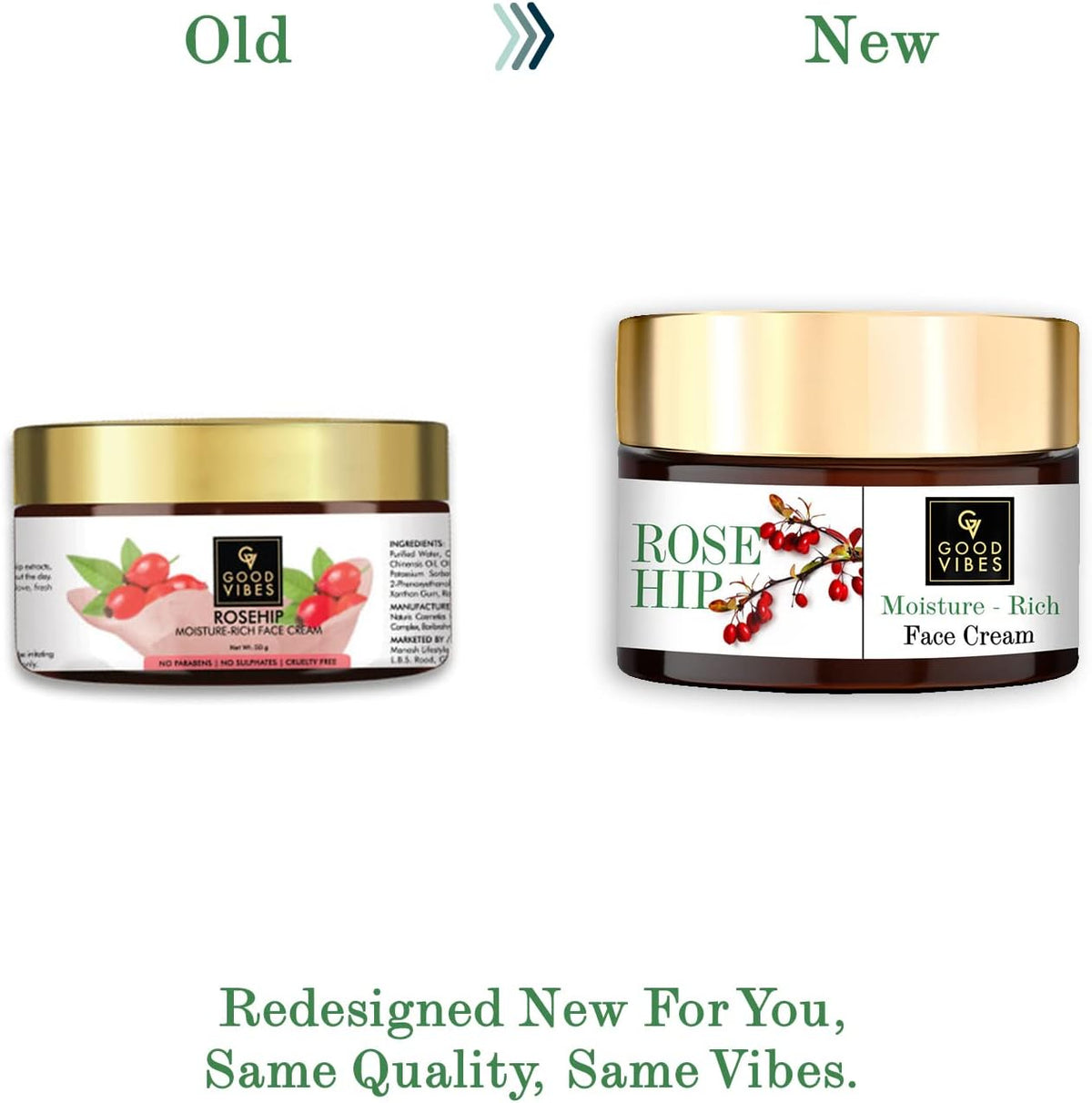 Good Vibes Rosehip Moisture Rich Face Cream - 100g - Image 2