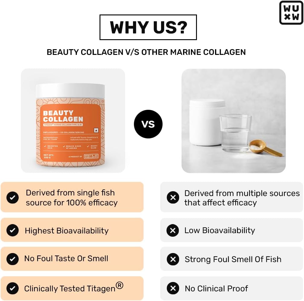 What's Up Beauty Collagen - Unflavoured Powder with Marine Collagen - 200g - Image 5