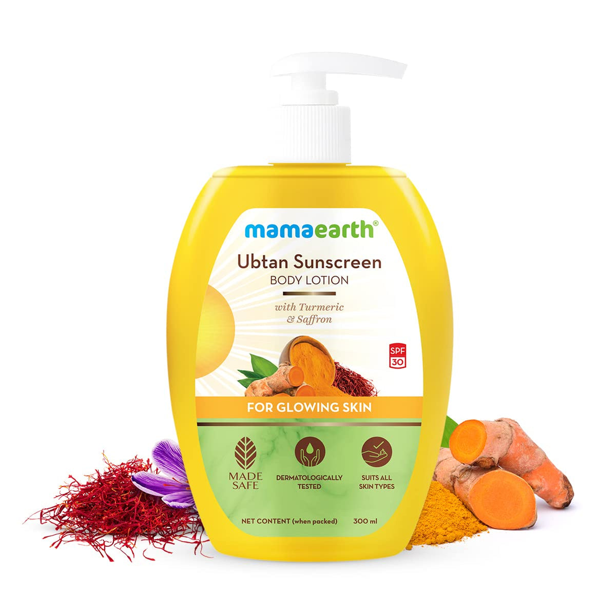 Mamaearth Ubtan Sunscreen Body Lotion with Natural Ingredients, 300 ml - Image 2