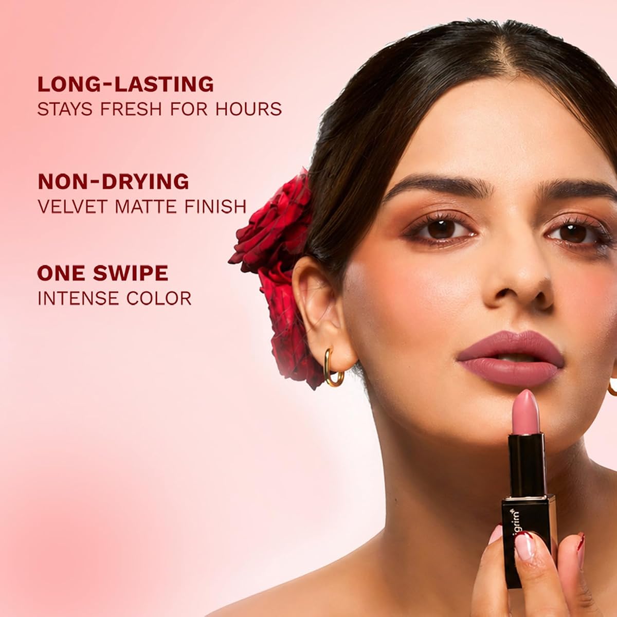 Pilgrim Matte Bullet Lipstick with SPF 30 - Intense Colour, 4.2g - Image 3