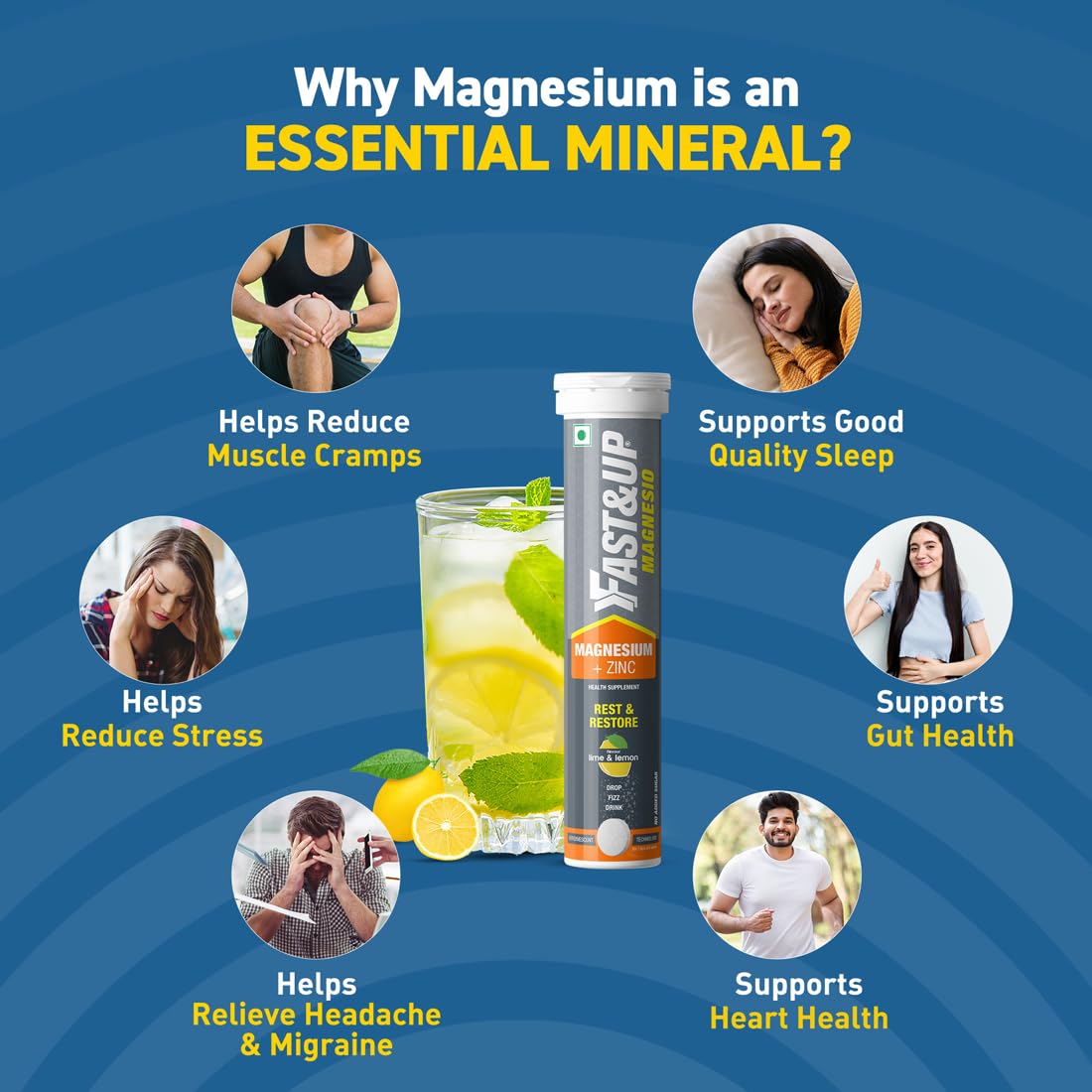 Fast & Up Magnesium - Lime and Lemon Vitamin Supplement, 60 Capsules - Image 2