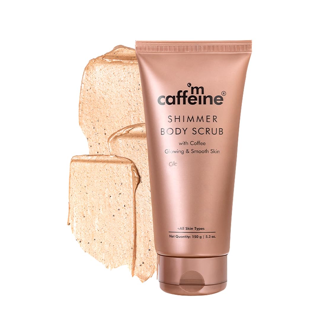 mCaffeine Shimmer Body Scrub with Coffee - Exfoliating Care, 150g