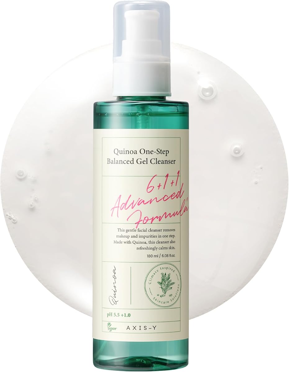 AXIS-Y Quinoa One-Step Balanced Gel Cleanser - Gentle, Soothing with Centella & Green Tea - 180ml