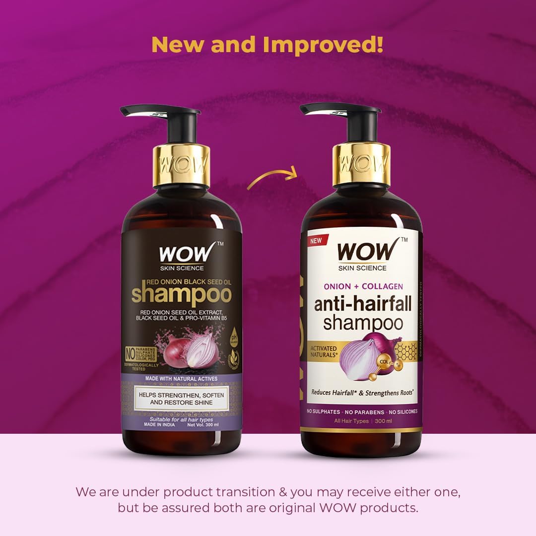 WOW Skin Science Onion Red Seed Oil Shampoo - 300ml - Image 2