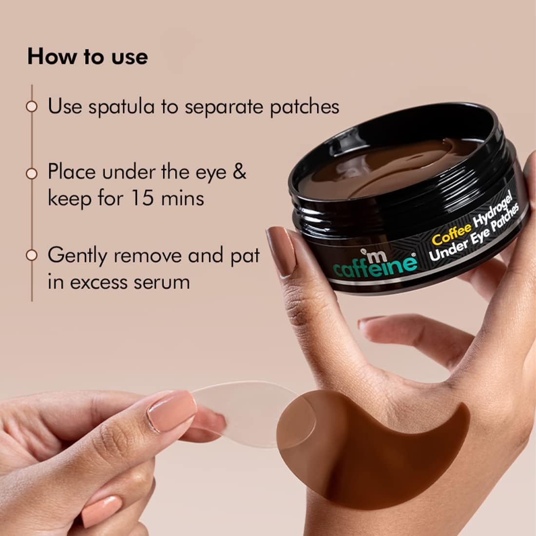mCaffeine Coffee Hydrogel Under Eye Patches - 90g Treatment - Image 6