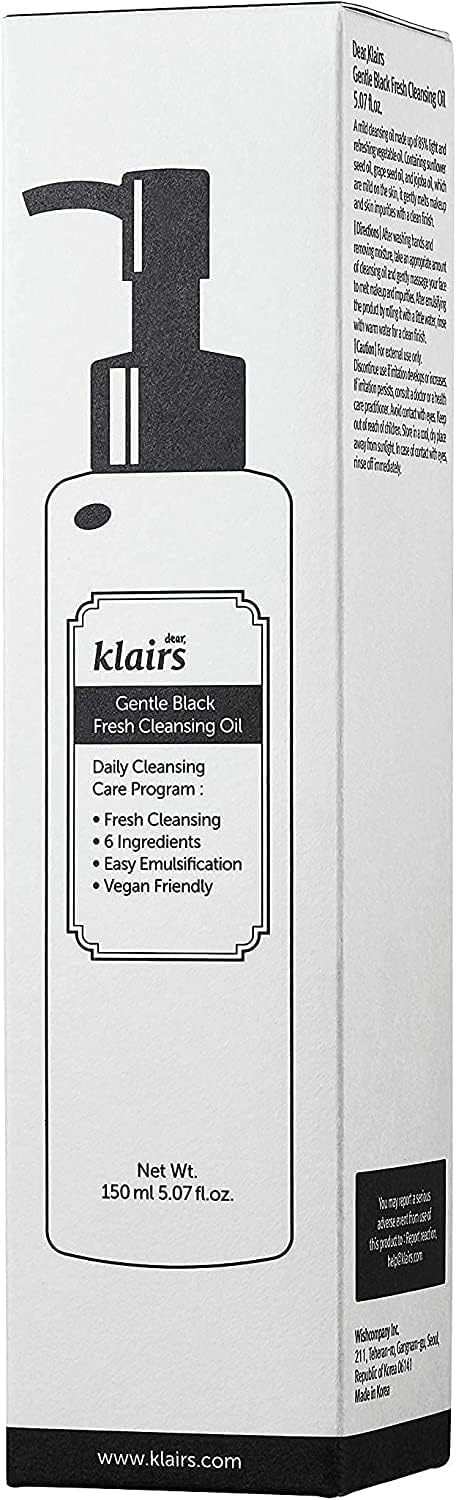 Dear Klairs Gentle Black Fresh Cleansing Oil - 150 mL - Image 5