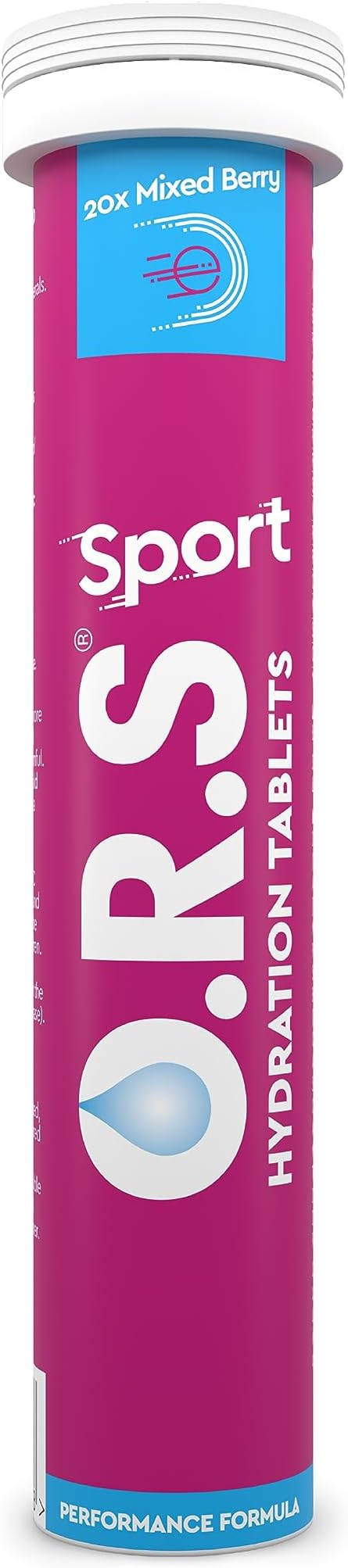 O.R.S Hydration for Sports, Mixed Berry Electrolyte Tablets with Vitamin D & Magnesium - 20 Tablets
