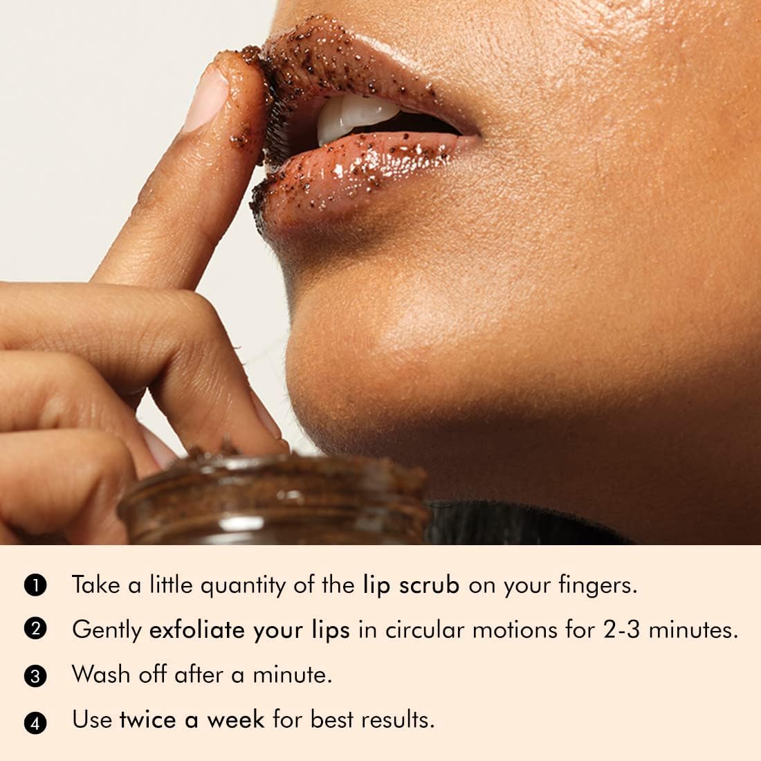 mCaffeine Coffee Lip Scrub - Pure Arabica, Cold-Pressed Coconut Oil, 12g - Image 6