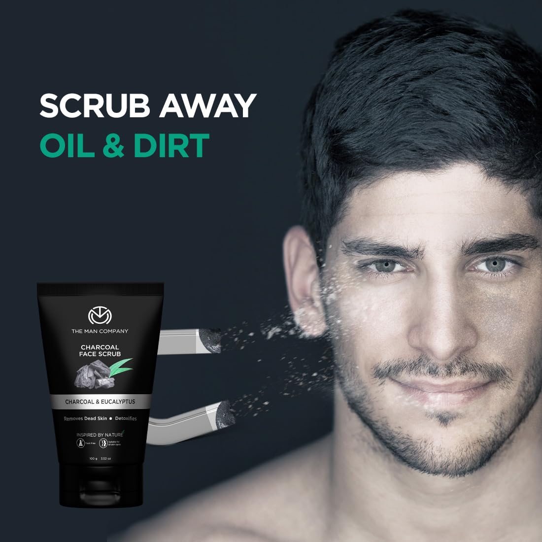The Man Company Charcoal Face Scrub - Masks & Exfoliators, 100g - Image 6