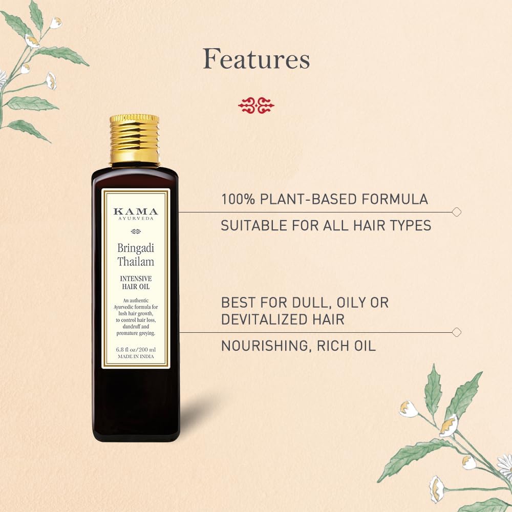 Kama Ayurveda Bringadi Intensive Hair Treatment Oil, 100ml - Image 6