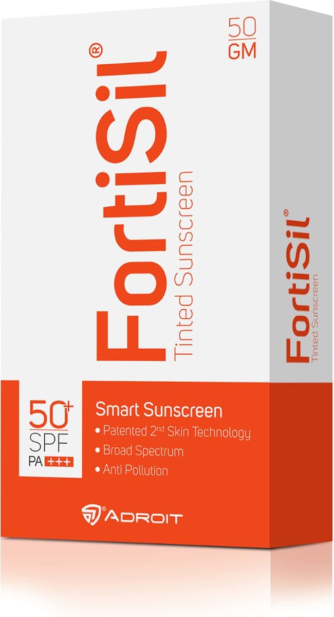 Fortisil Tinted Sunscreen SPF 50+ PA+++ with BASF UV Filters, 50g