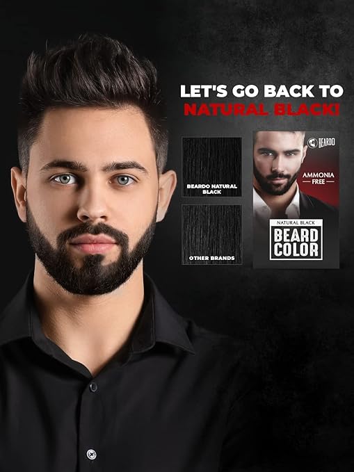 Beardo Beard Colour Black - Hair Colour & Styling, 60ml - Image 4