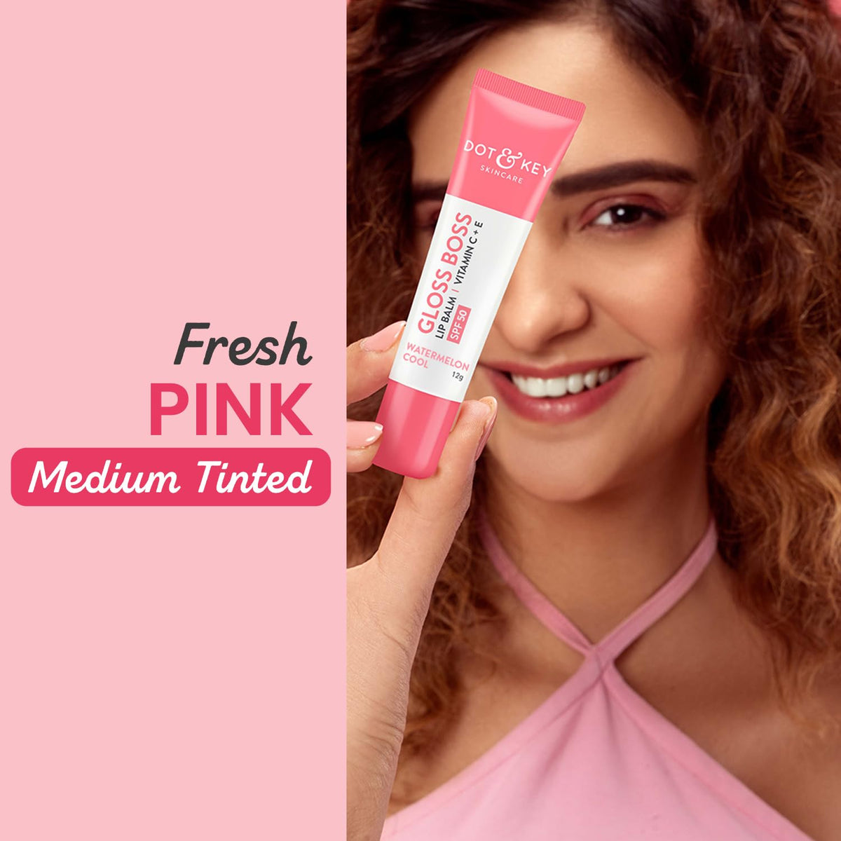 Dot & Key Gloss Boss Lip Balm with Vitamin C+E - Watermelon Rush, 12g - Image 8