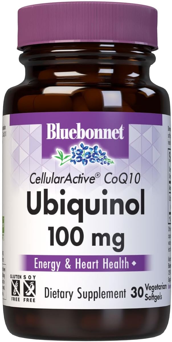 BlueBonnet Ubiquinol - Active CoQ10, 100mg, 30 Vegetarian Softgels