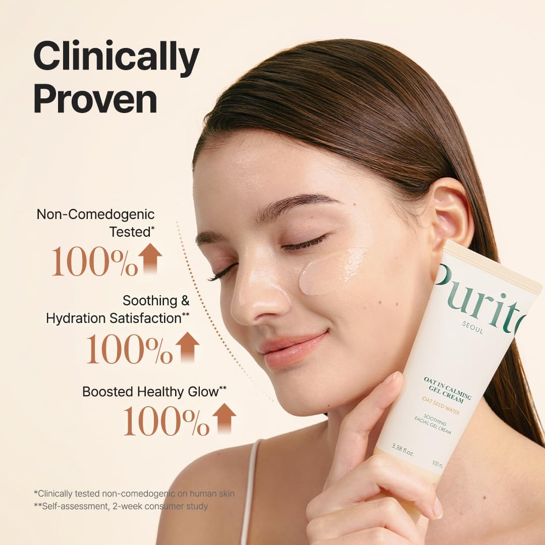 Purito Oat Calming Gel Cream - 77% Oat Seed Water, 100ml - Image 4