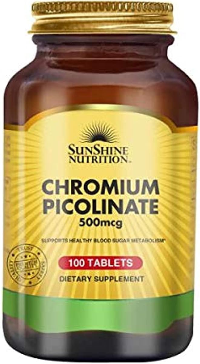 Sunshine Nutrition Chromium Picolinate Tablets 500mcg - 100 Count