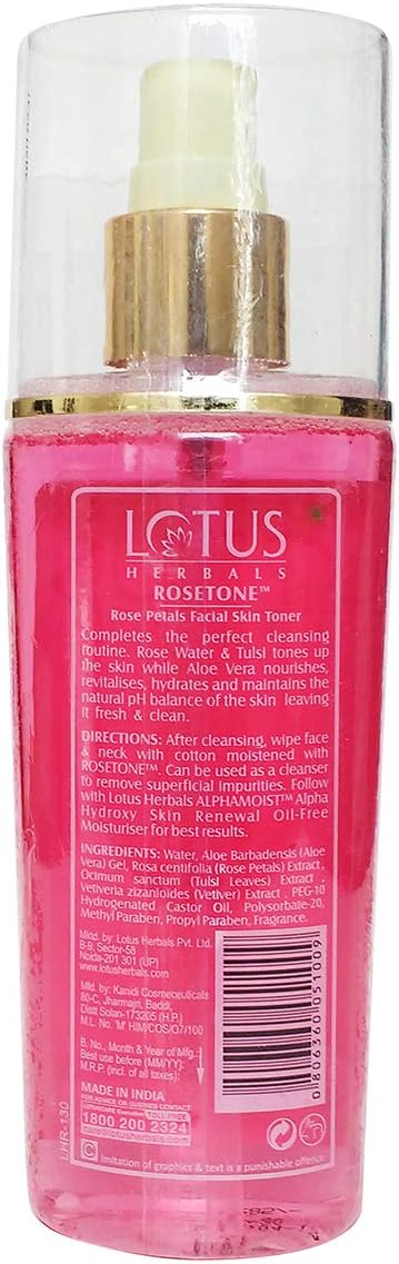 Lotus Herbals Rosetone Facial Skin Toner 100ml - Face Serum Treatment - Image 2