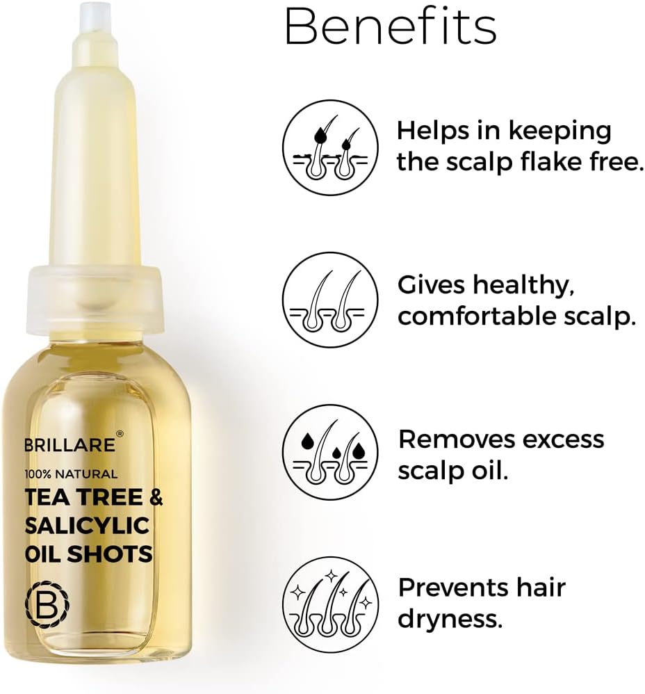 Brillaire Tea Tree & Salicylic Acid Hair Oil Shots - 8 x 6ml - Image 3