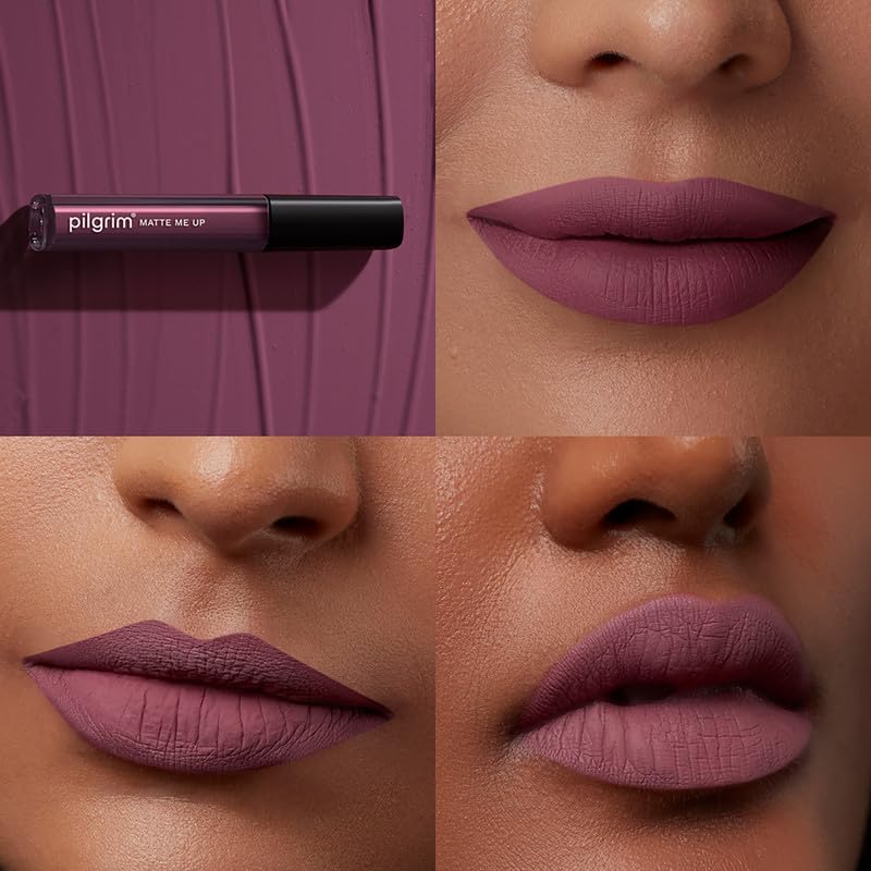 Pilgrim Liquid Matte Lipstick - Mauve Desire 5ml - Image 3