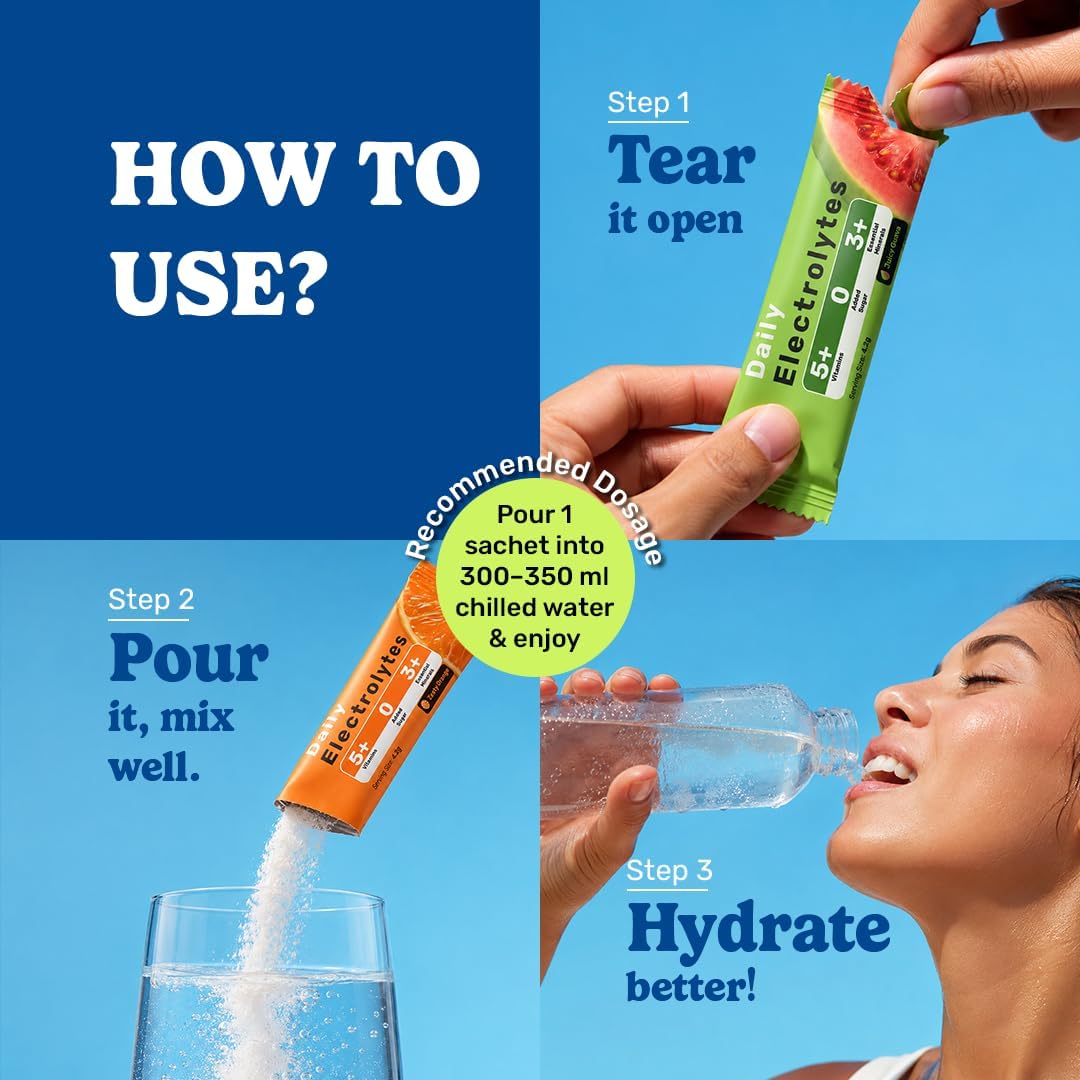What's Up Daily Electrolytes Powder - Zesty Orange, Zero Sugar, 15 Sachets - Image 6