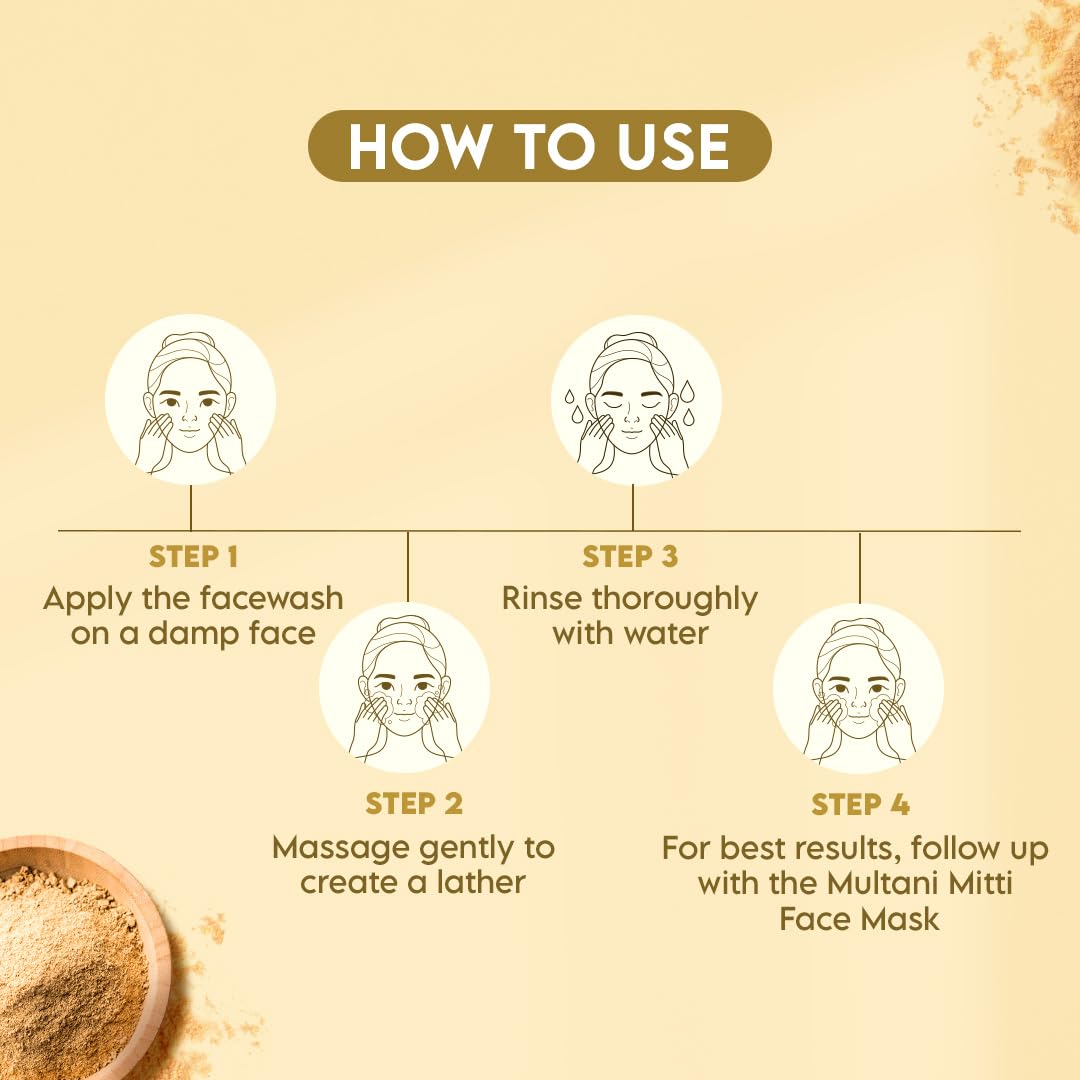 Clensta Multani Mitti Acne Control Face Wash - 100gm - Image 5