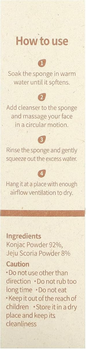 Purito Jeju Volcanic Scoria Konjac Face Cleanser Sponge - Image 2