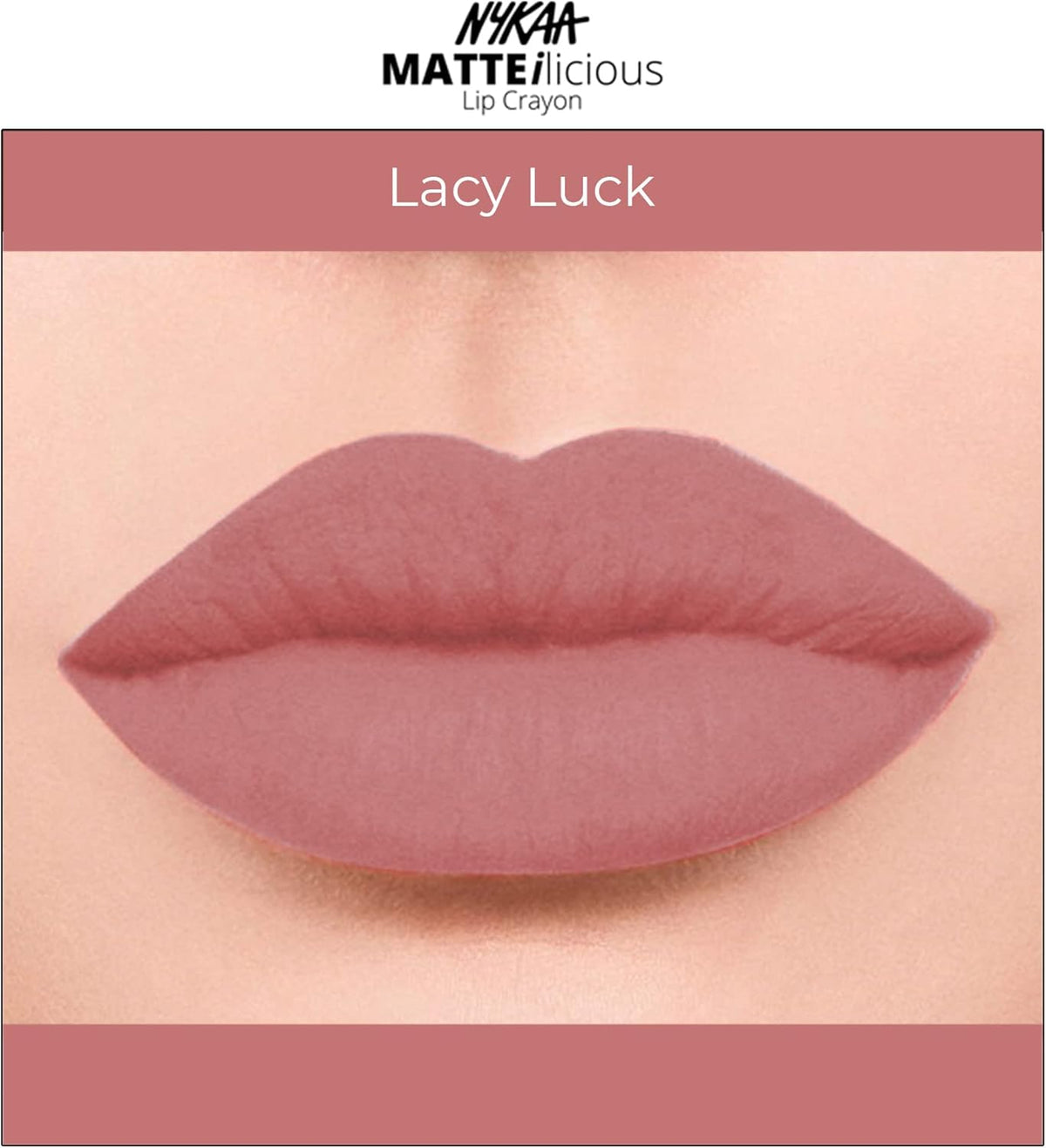 Nykaa Matteilicious Lip Crayon - Lacy Luck 10 - Image 3