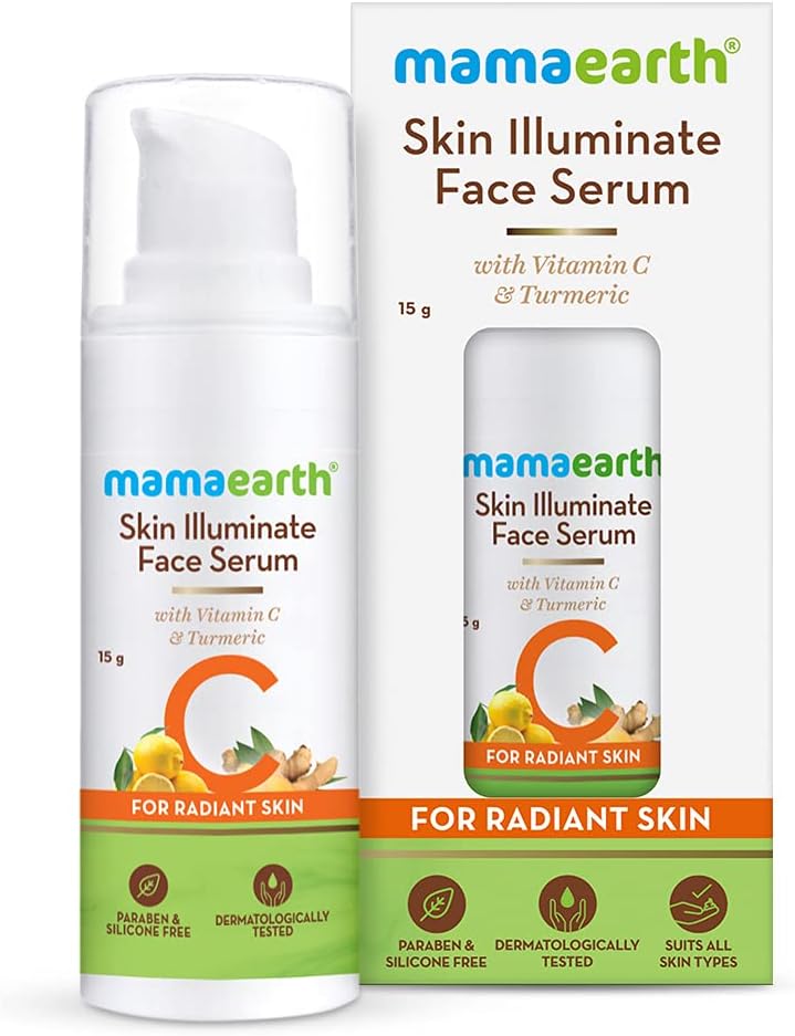 Mamaearth Skin Illuminate Face Serum with Vitamin C & Turmeric - 15g
