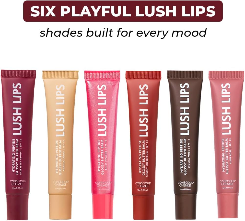 Conscious Chemist Peptide Lip Balm with Raspberry Tint SPF15 - 15g - Image 7