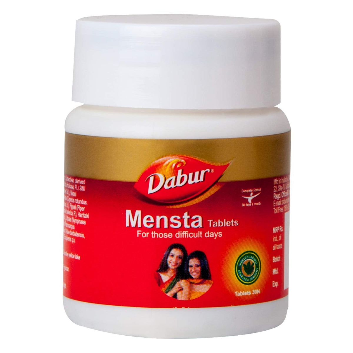 Dabur Mensta Herbal Ayurvedic Tablets - 30 Count