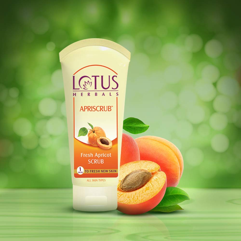 Lotus Herbal Apriscrub Fresh Apricot Scrub - 180 Gram Exfoliator - Image 4