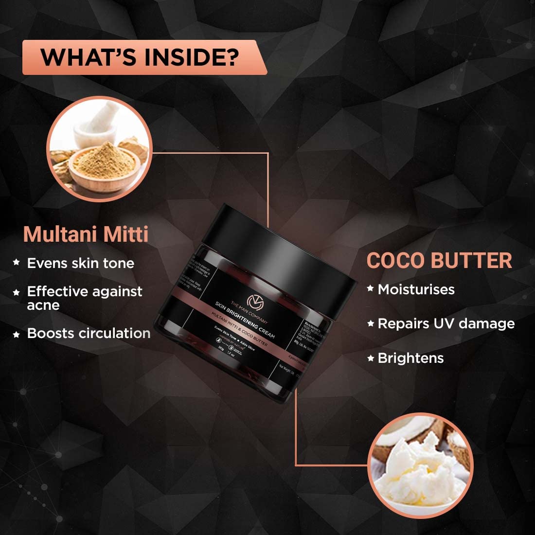 The Man Company Skin Whitening & Brightening Cream with Multani Mitti - 50gm - Image 3