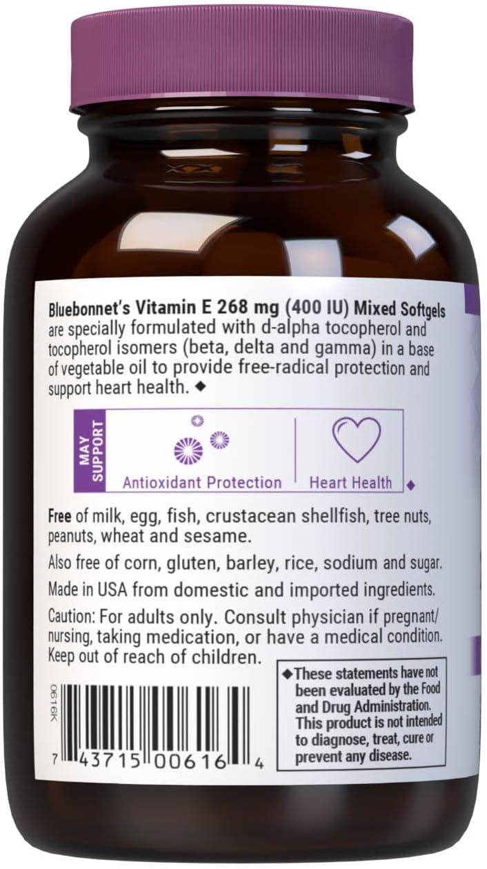 BlueBonnet Vitamin E 400 IU Softgels, 50 Servings - Image 3