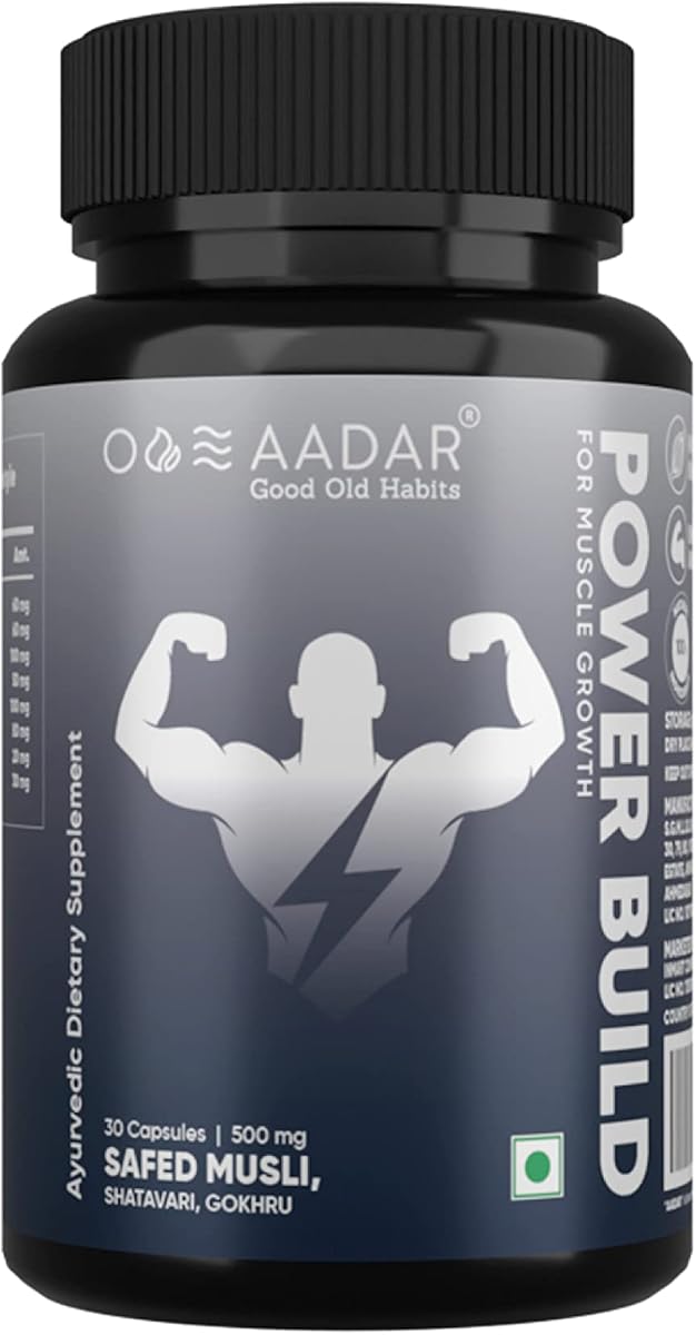 Aadar Power Build Ayurvedic Muscle Mass Gainer - 30 Capsules