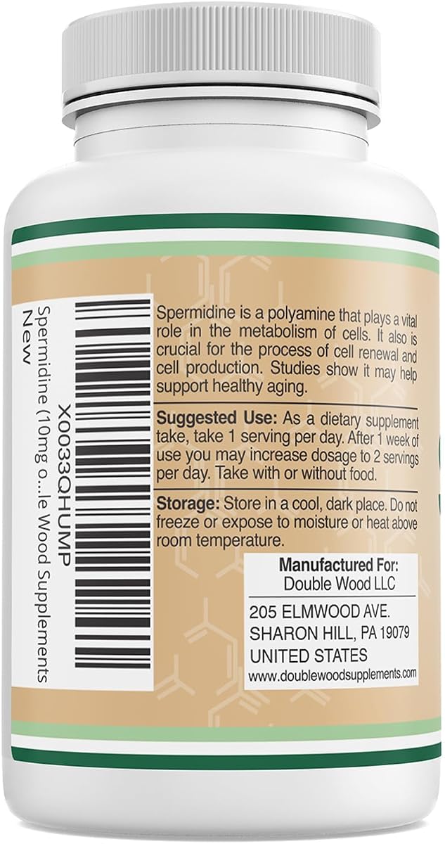 Doublewood Spermidine Supplement - 10mg, 120 Capsules - Image 3