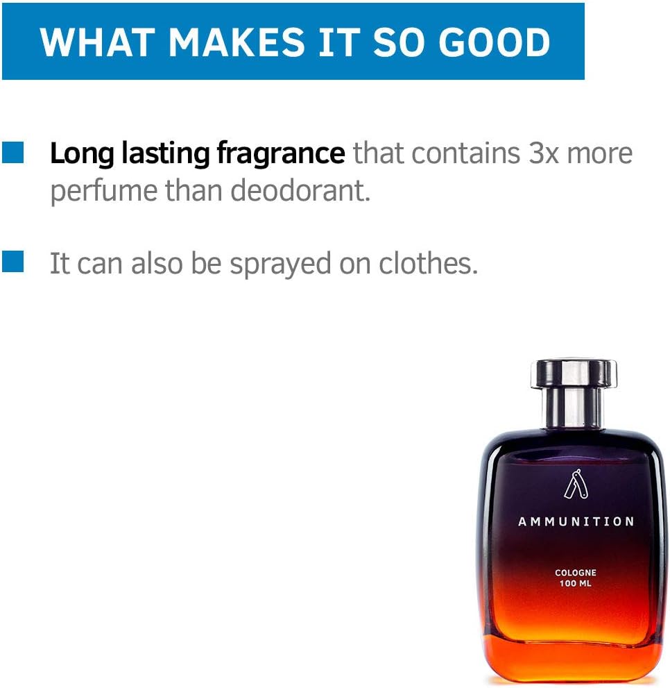 Ustraa Cologne for Men AMMUNITION - 100 ml Deodorant & Fragrance - Image 4