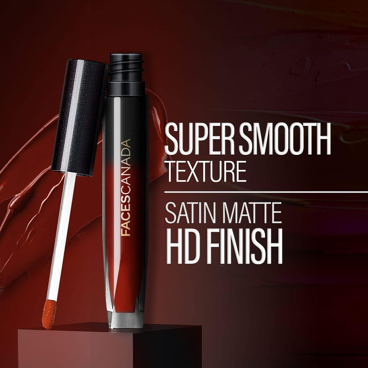 Faces Canada Comfy Silk Liquid Lip Colour - Elegant Maroon 08, 5ml - Image 3